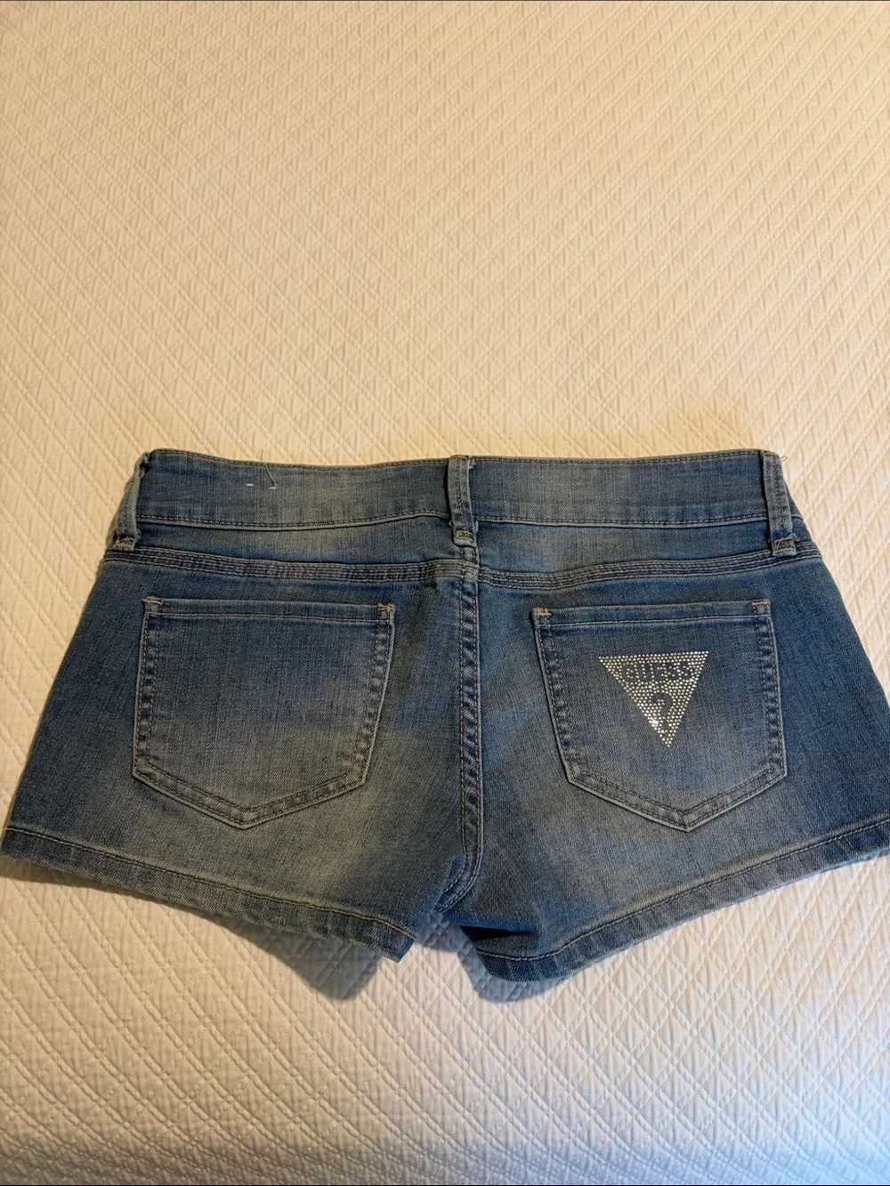 Guess Blue Denim Short Shorts